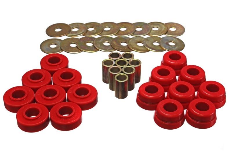 Energy Suspension Gm Body Mount Set W/Hardware - Red - 3.4126R