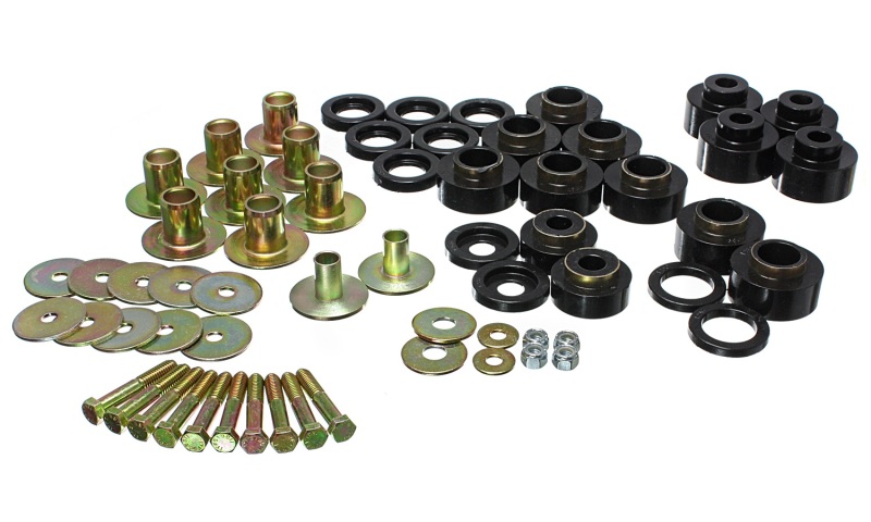 Energy Suspension 68-72 Chevy Chevelle/Monte Carlo/Malibu/El Camino Black Body Mount Set - 3.4170G