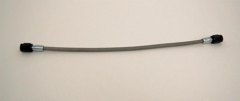 Fragola -2AN Brake Line w/ -3AN Black Alum. Nuts 24in - 290024-BL