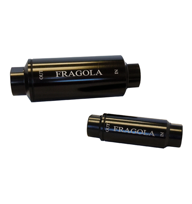 Fragola Fuel Filter -6AN In/Out 40 Micron. Black - 960001-BL