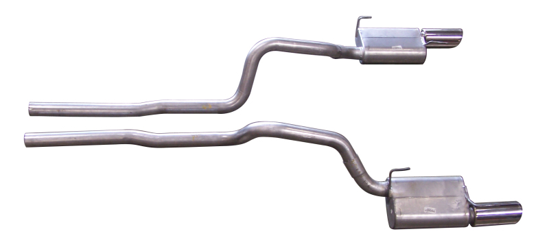 Gibson 05-10 Ford Mustang GT 4.6L 2.5in Cat-Back Dual Exhaust - Stainless - 619006