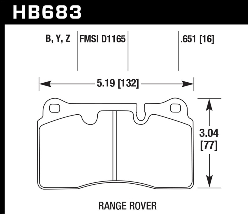 Hawk 06-09 Land Rover Range Rover/Range Rover Sport HPS 5.0 Front Brake Pads - HB683B.651