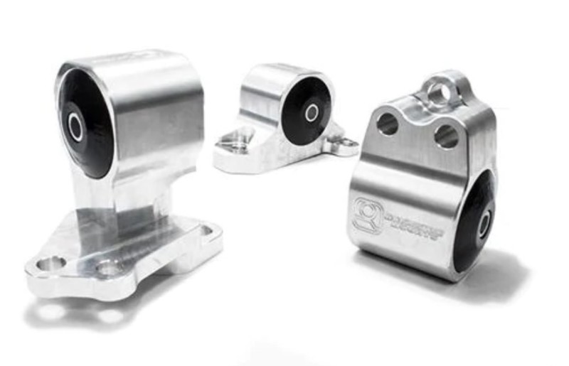 Innovative 92-95 Civic B/D Series Silver Aluminum Mounts 60A Bushings (Auto to Manual Hydro 3 Bolt) - B40152-60A