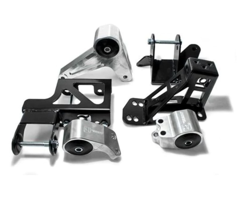 Innovative 92-95 Civic K-Series Silver Aluminum Mounts 95A Bushings (Not K24 Trans) - B90150-95A