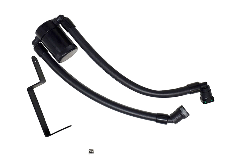 J&amp;L 13-19 Ford Explorer Sport EcoBoost V6 Passenger Side Oil Separator 3.0 - Black Anodized - 3022P-B