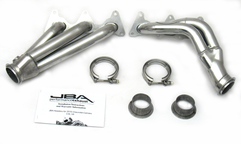 JBA 10-11 Camaro 3.6L V6 1-5/8in Primary Silver Ctd Cat4Ward Header - 1816SJS