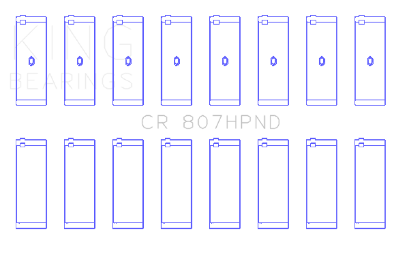 King Chevy LS1 / LS6 (Size 010X) Performance Rod Bearing Set - CR807HPND010X