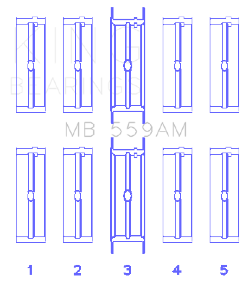 King Ford 330/352/360/390/410/428 Engine Main Bearing Set - MB559AM