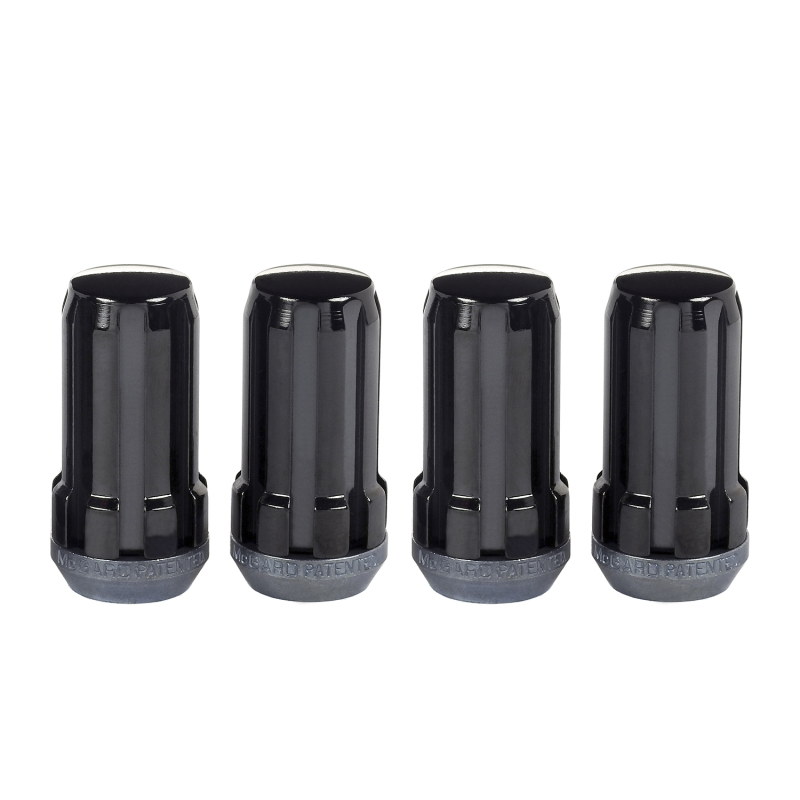 McGard SplineDrive Lug Nut (Cone Seat) 1/2-20 / 1.60in. Length (4-Pack) - Black (Req. Tool) - 65340BK