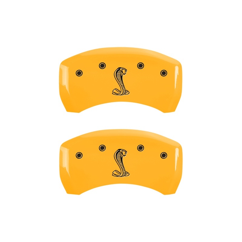 MGP Rear set 2 Caliper Covers Engraved Rear Tiffany Snake Yellow finish black ch - 10203RSNKYL