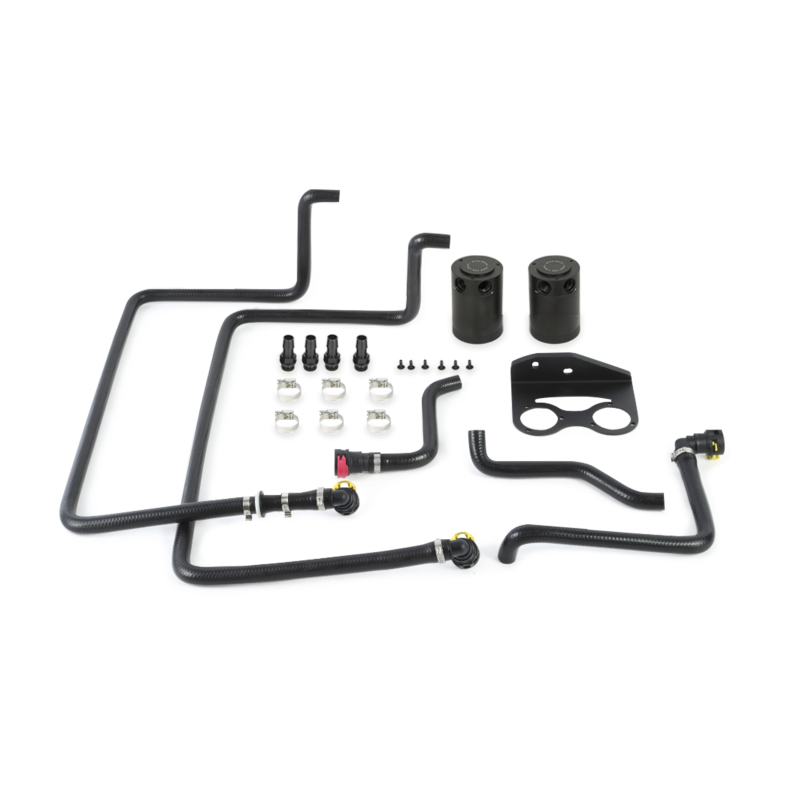 Mishimoto 15-16 Ford F-150 EcoBoost 3.5L Baffled Oil Catch Can Kit - Black - MMBCC-F35T-15SBE