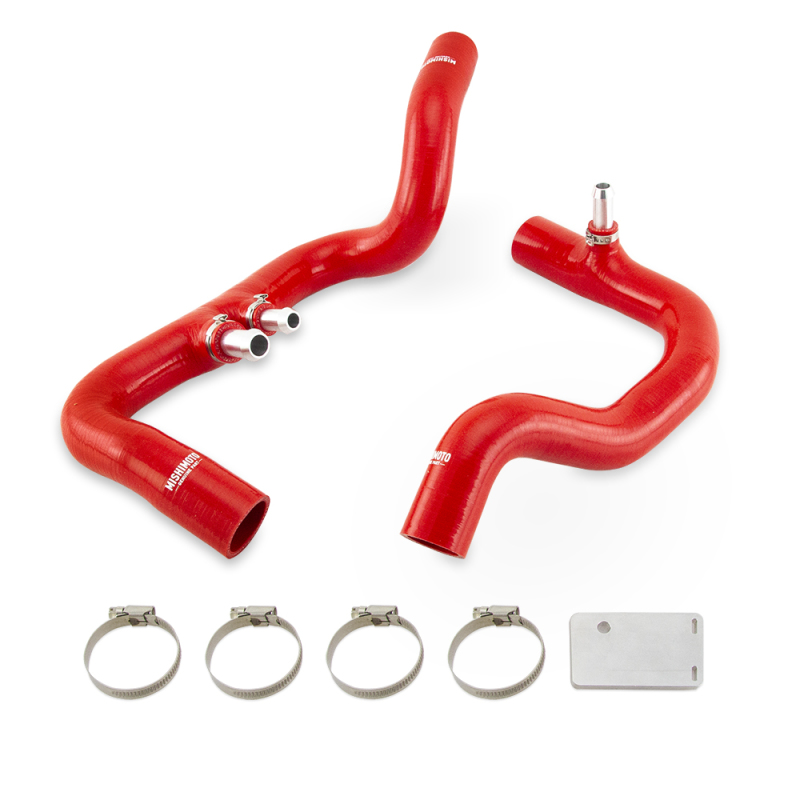 Mishimoto 2018+ Jeep Wrangler JL / Gladiator JT 3.6L AT Red Silicone Radiator Coolant Hose Kit - MMHOSE-JLP-18ARD