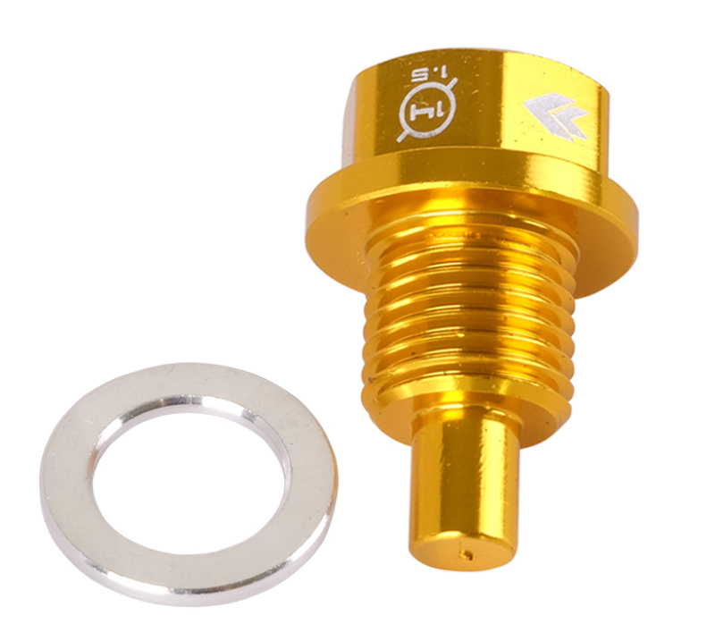 NRG Magnetic Oil Drain Plug M14X1.5 Acura/Honda/Mazda/Mitsubishi - Gold - NOP-100GD