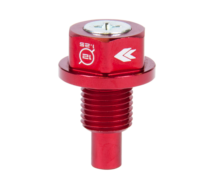 NRG Magnetic Oil Drain Plug M12X1.25 Infiniti/Lexus/Nissan/Toyota - Red - NOP-200RD