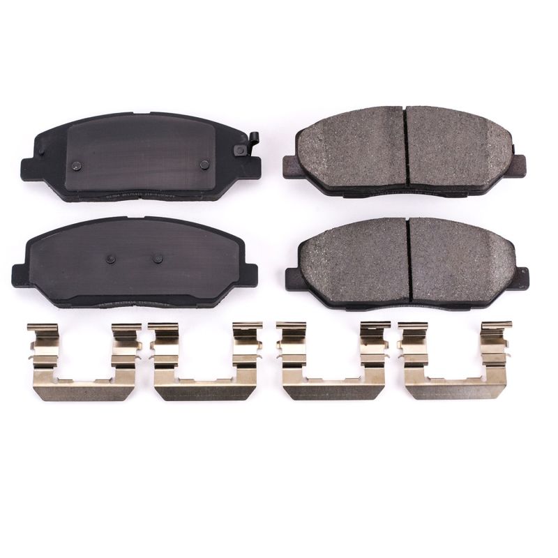 Power Stop 09-11 Hyundai Genesis Front Z17 Evolution Ceramic Brake Pads w/Hardware - 17-1384