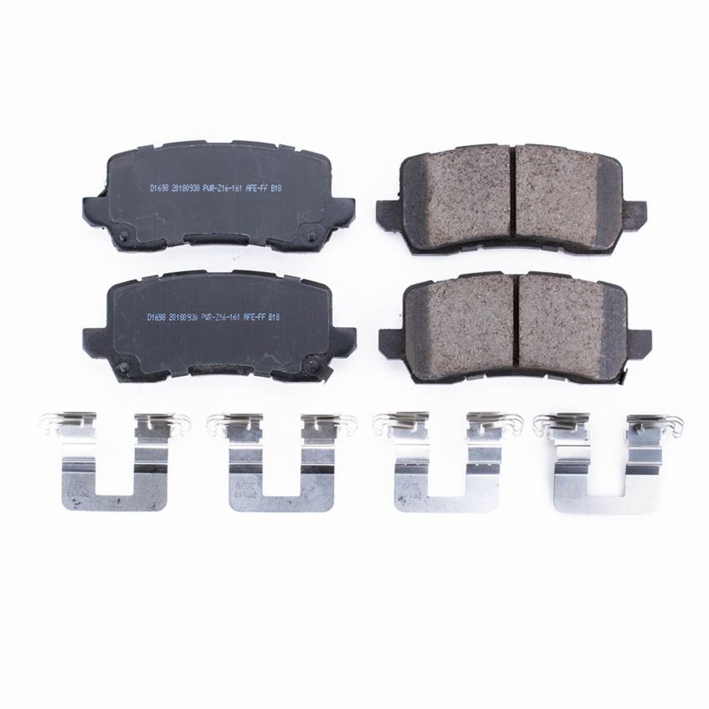 Power Stop 17-19 Acura MDX Rear Z17 Evolution Ceramic Brake Pads w/Hardware - 17-1698