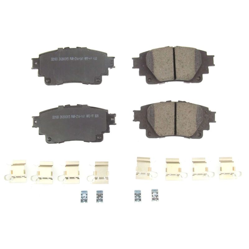 Power Stop 2019 Toyota Corolla Rear Z17 Evolution Ceramic Brake Pads w/Hardware - 17-2183