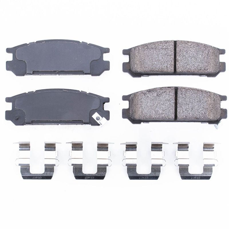 Power Stop 93-96 Subaru Impreza Rear Z17 Evolution Ceramic Brake Pads w/Hardware - 17-471