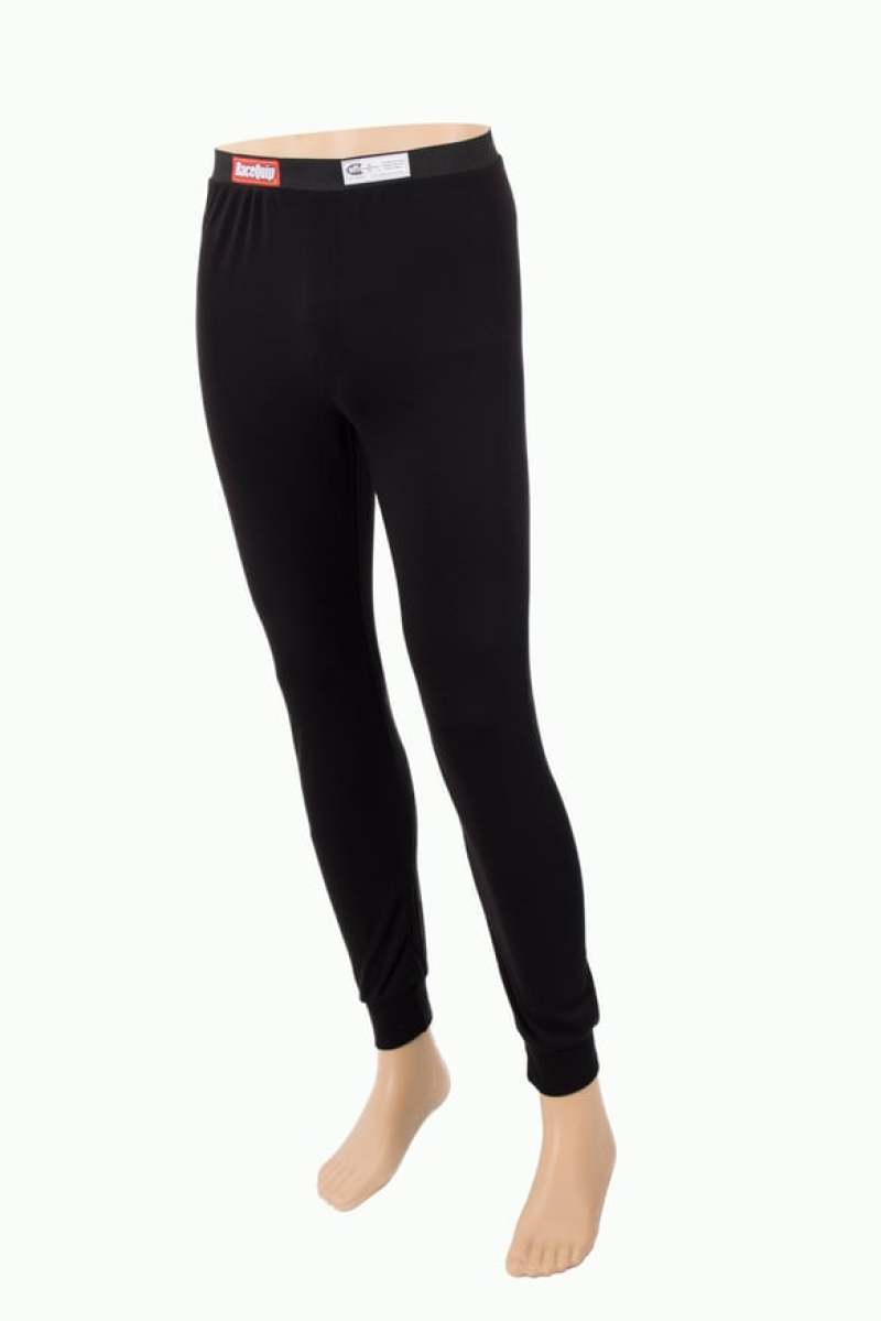 RaceQuip SFI 3.3 Fire Retardant Long John Underwear Bottoms Youth X-Small Black - 4920901