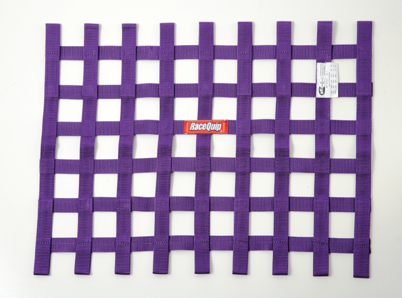 RaceQuip Purple 18in H x 24W SFI Ribbon Window Net - 725055