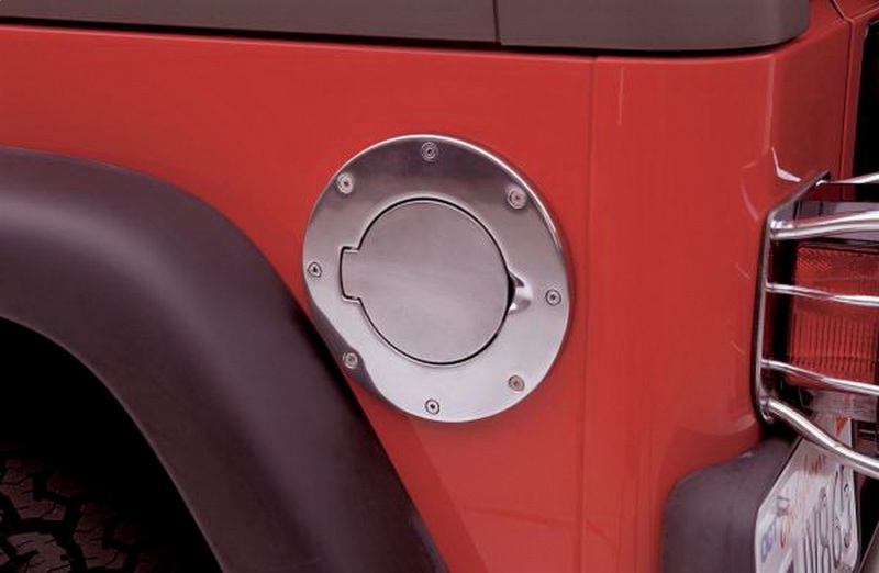 Rampage 2007-2018 Jeep Wrangler(JK) Billet Style Gas Cover - Polished - 75001