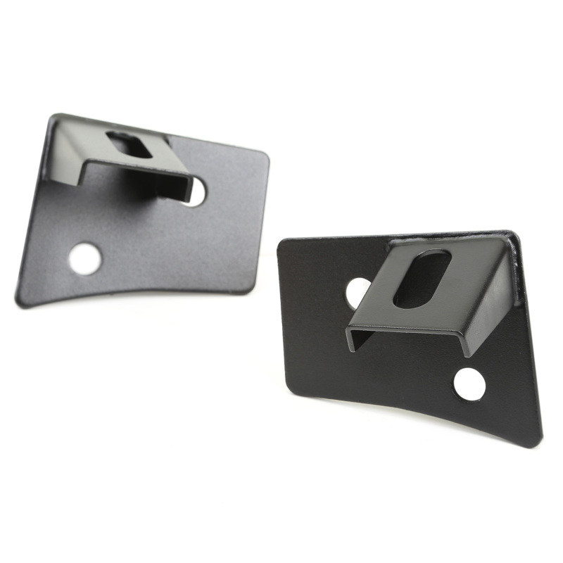 Rugged Ridge 07-18 Jeep Wrangler JK Textured Black Windshield Aux. Light Mounting Brackets - 11027.04