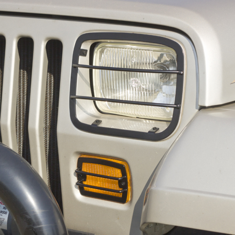 Rugged Ridge 87-95 Jeep Wrangler YJ Headlight & Turn Signal Euro Guard Set - 11230.02