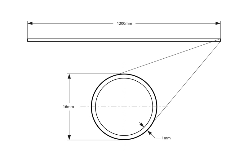 Seibon Carbon Fiber Tube 47in x .63in - CFTUBE16