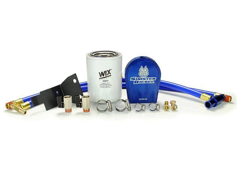 Sinister Diesel 03-07 Ford 6.0L Ford Powerstroke Coolant Filtration System w/ Wix Filter - SD-COOLFIL-6.0-W