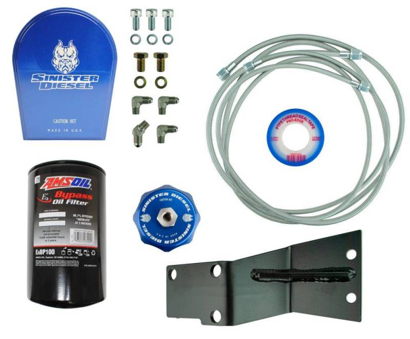 Sinister Diesel 2007.5-2012 Ram 2500/3500 6.7L Cummins Bypass Oil Filter System - SD-EOF-6.7C-07