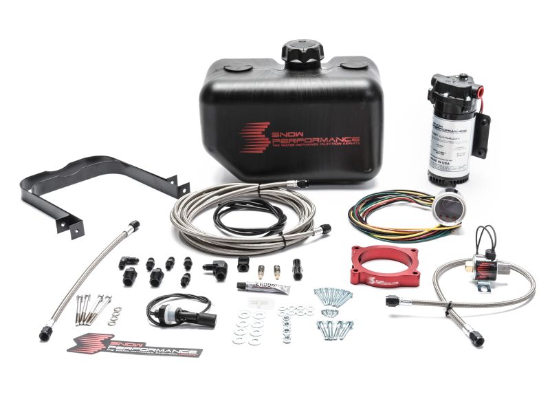 Snow Performance 15-17 Mustang EcB Stg 2 Boost Cooler Water Injection Kit (SS Braid Line & 4AN) - SNO-2134-BRD