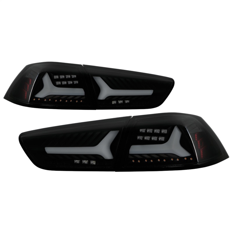 Spyder Mitsubishi Lancer/Evolution X 08-14 V2 LED Tail Lights - Black Smoke ALT-YD-ML08V2-SEQ-BSM - 5088147