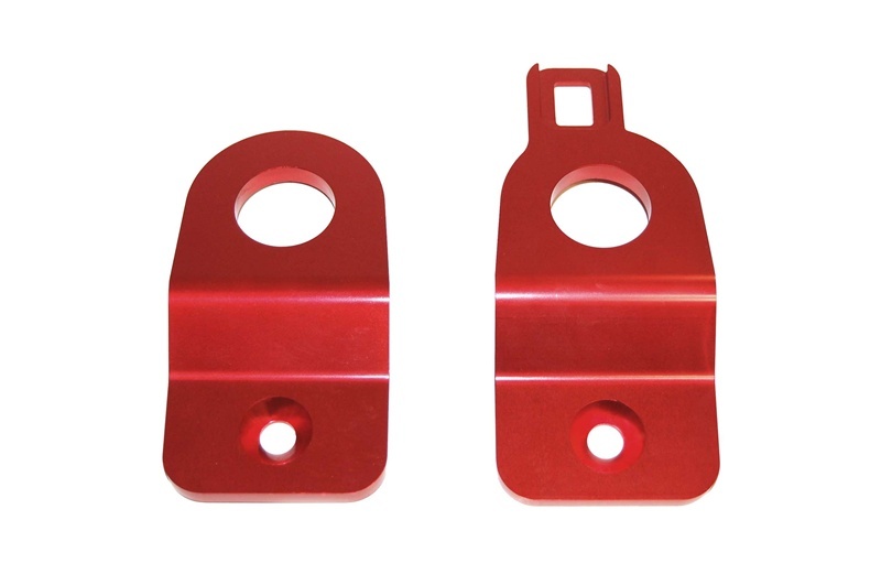 Torque Solution Red Radiator Stay Bracket: 02-07 Subaru Impreza (Inc WRX / STI) - TS-SU-204R