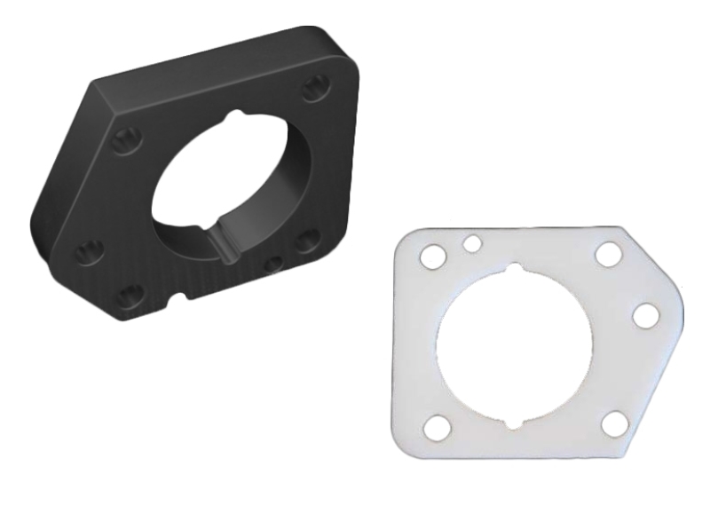 Torque Solution Throttle Body Spacer (Black) - 06-11 Honda Civic LX/EX/DX R18 - TS-TBS-013BK