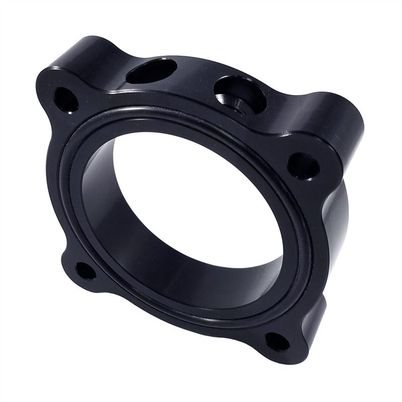 Torque Solution Throttle Body Spacer 2015 Ford Mustang Ecoboost - Black - TS-TBS-033
