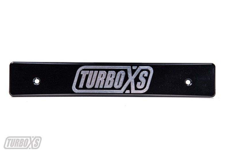Turbo XS 08-14 Subaru WRX/STi Billet Aluminum License Plate Delete Black Machined TurboXS Logo - WS08-LPD-BLK-TXS