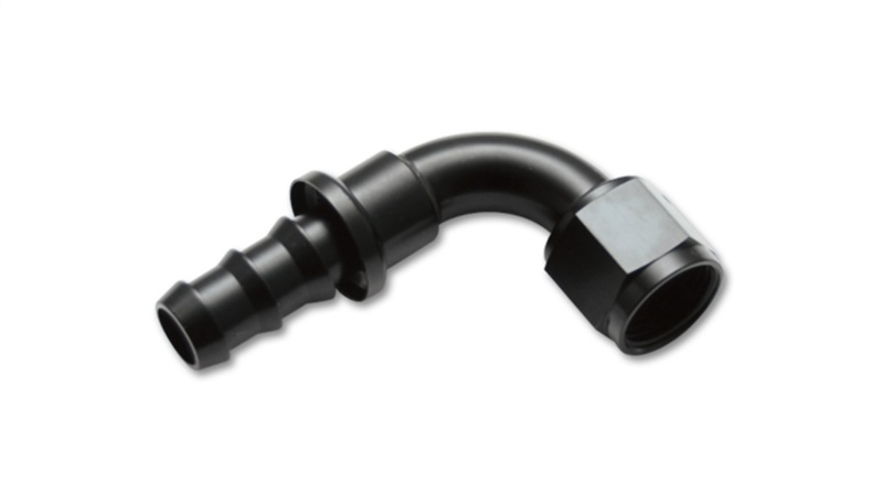 Vibrant -12AN Push-On 90 Deg Hose End Fitting - Aluminum - 22912