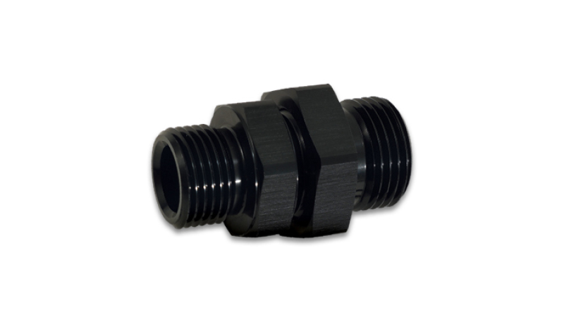 Vibrant -10AN to -10AN Male to Male Union Adapter - Anodized Black - 16984