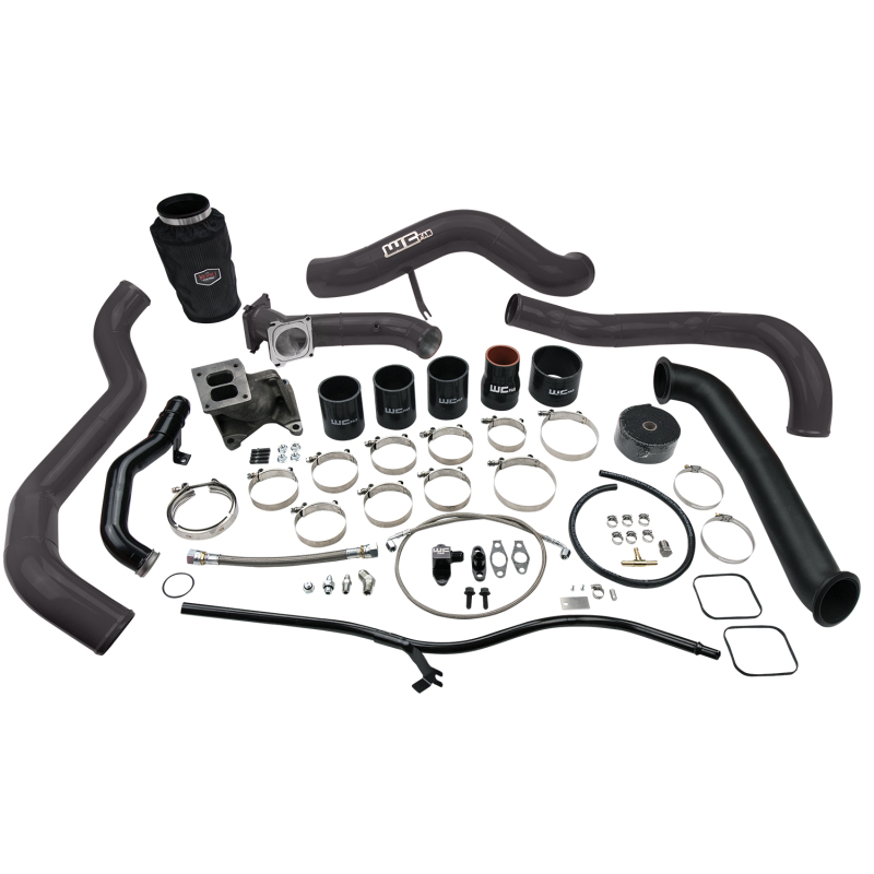 Wehrli 01-04 Chevrolet 6.6L LB7 Duramax S300 Turbo Install Kit (No Turbo) - WCFab Grey - WCF100478-GRY