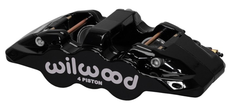 Wilwood Caliper-Aero4-R/H - Black 1.62/1.38in Pistons 1.25in Disc - 120-13281-BK