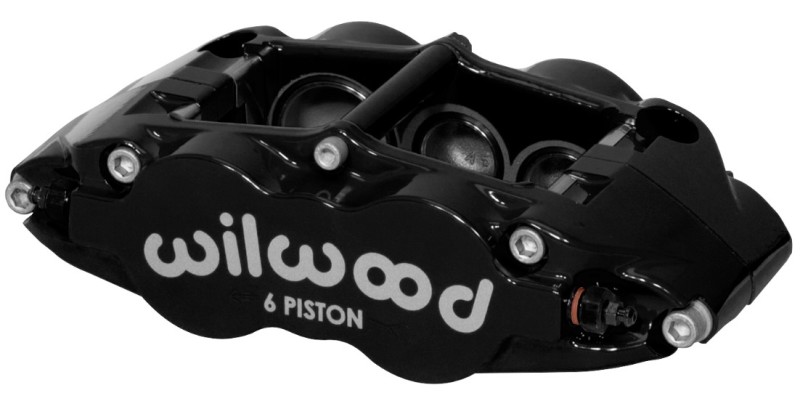 Wilwood Caliper-Forged Narrow Superlite 6R-R/H 1.75/1.25in/1.25in Pistons 1.25in Rotor - Black - 120-14550-BK