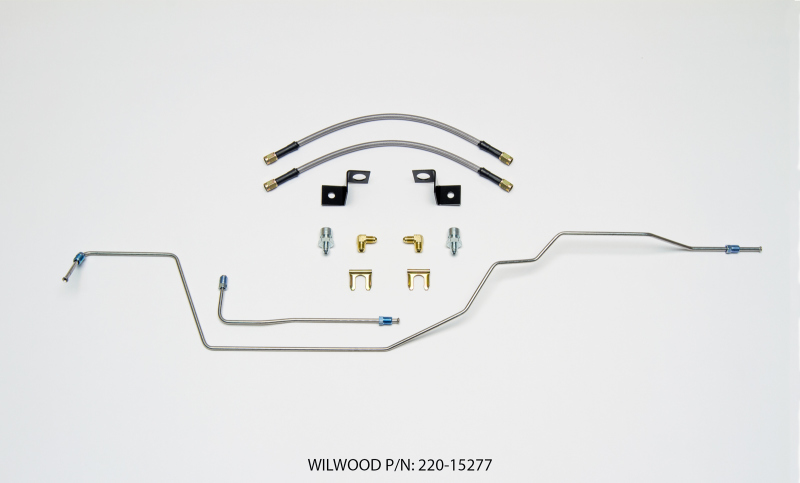 Wilwood Flexline Kit 14 inch -3 M10-1.0 IF 1/8 NPT 90 Deg w/tubing - 220-15277