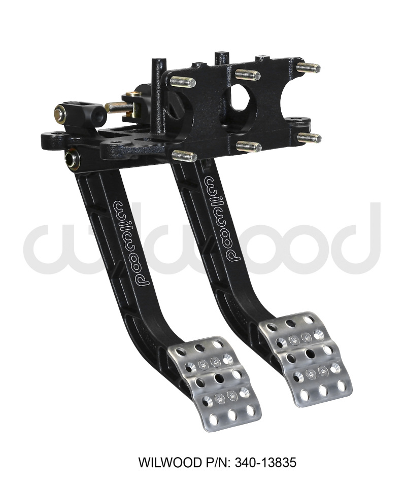 Wilwood Adjustable Dual Pedal - Brake / Clutch - Rev. Swing Mount - 5.1:1 - 340-13835