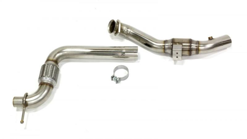 Kooks 15-17 Ford Mustang 2.3L EcoBoost 3in x 2.25in SS GREEN Catted OEM Downpipe - 11533310