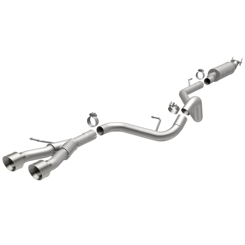 MagnaFlow 13 Hyundai Veloster 1.6L Turbo Dual Center Rear Exit Stainless Cat Back Perf Exhaust - 15215