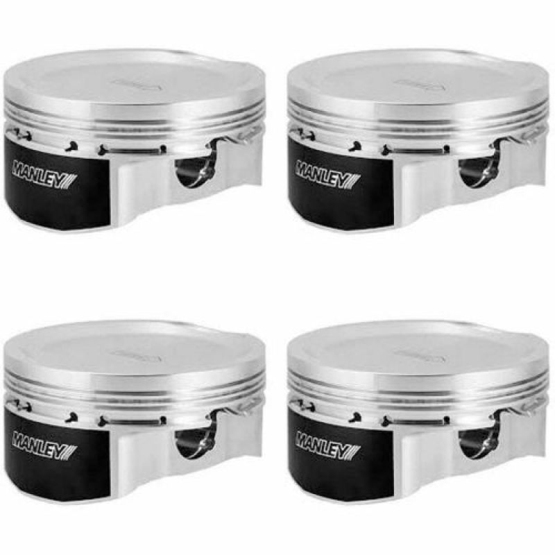 Manley 03-06 Mit Evo 8/9 (7 Bolt 4G63T) 86mm +1mm Over Bore 8.5:1 Dish Extreme Duty Pistons w/ Rings - 606010CE-4