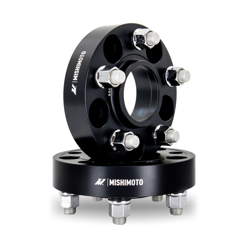 Mishimoto Wheel Spacers - 5X114.3 / 70.5 / 25 / M14 - Black - MMWS-001-250BK