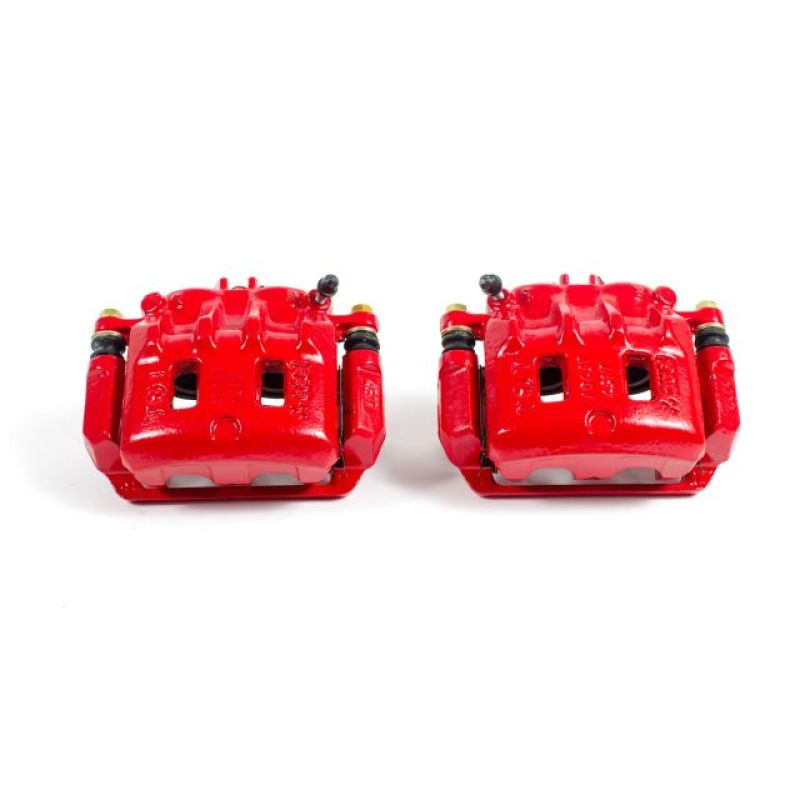 Power Stop 98-02 Subaru Forester Front Red Calipers w/Brackets - Pair - S1948