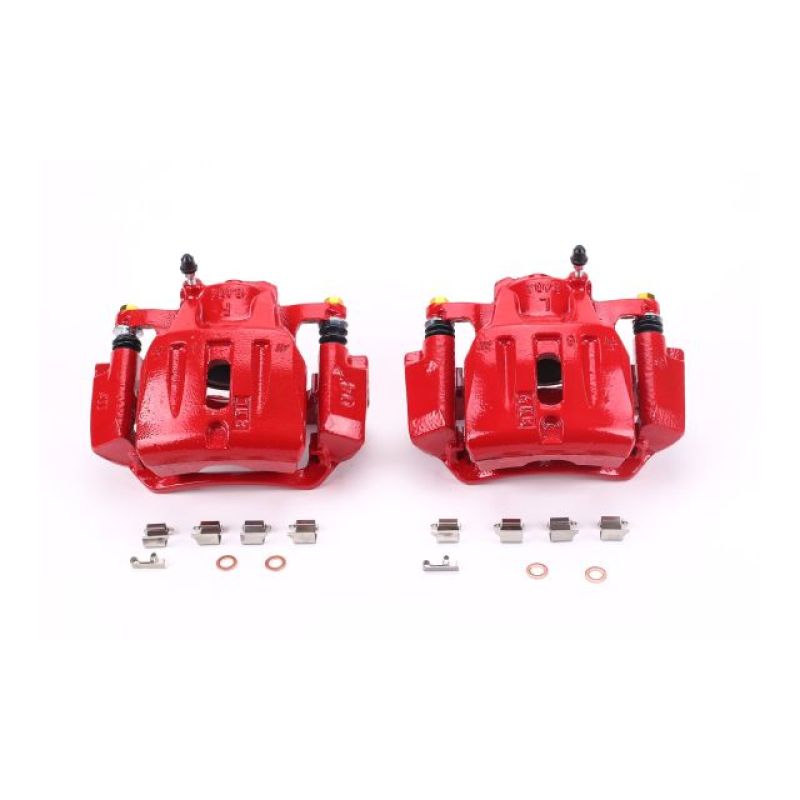 Power Stop 01-07 Toyota Highlander Front Red Calipers w/Brackets - Pair - S2664