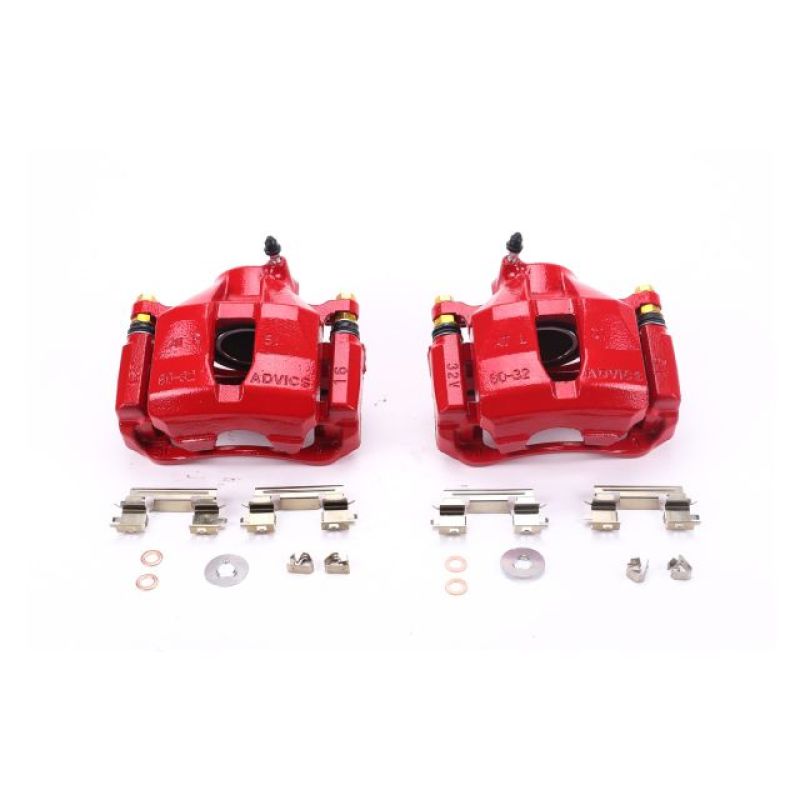 Power Stop 2006 Lexus GS300 Front Red Calipers w/Brackets - Pair - S6040